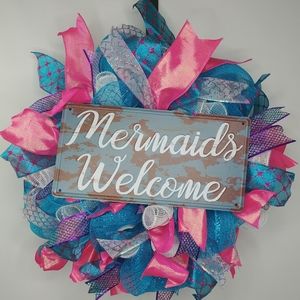 Mermaids Welcome Handmade Wreath Ready to Ship